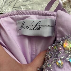 Mori Lee Lilac Lace & Satin Evening Dress